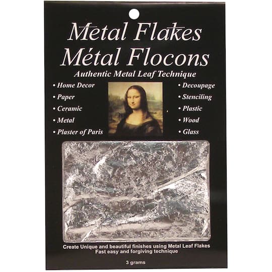 Mona Lisa&#x2122; Silver Metal Leaf Flakes